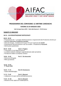 1 - Programma - Fibrillazione atriale e altre aritmie cardiache -