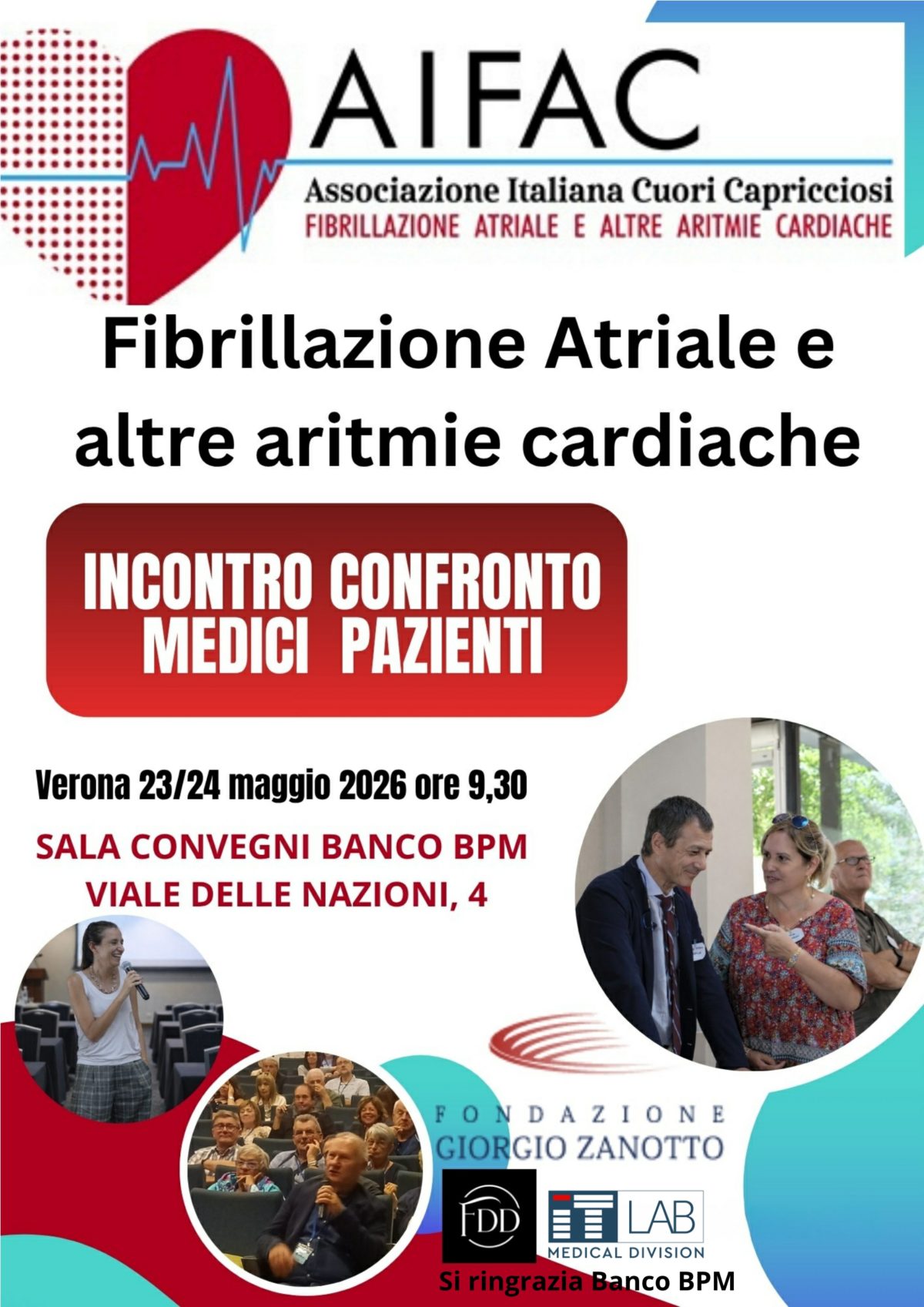 Fibrillazione atriale e altre aritmie cardiache - Locandina
