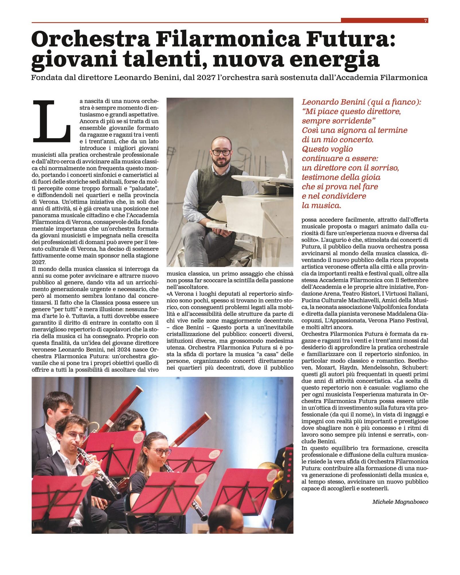 Orchestra Filarmonica Futura Verona Articolo